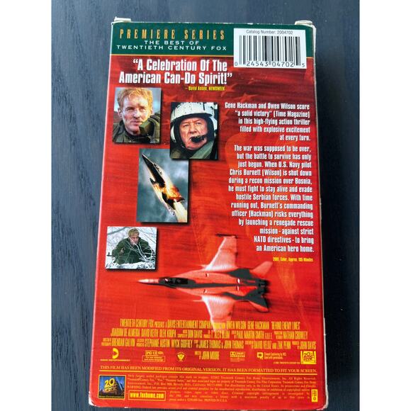 Behind Enemy Lines War Action Movie Vintage 2002 VHS Tape Pre-Loved - Picture 2 of 4